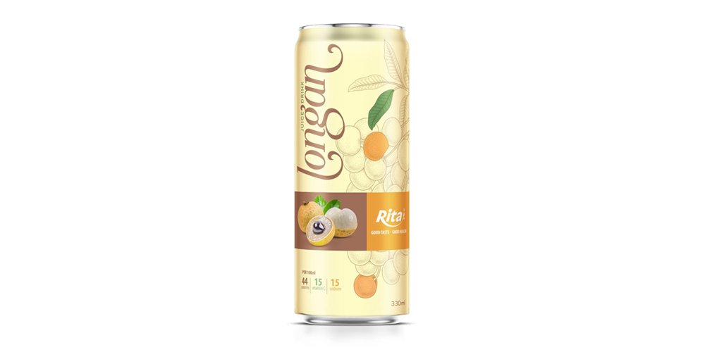 Longan Juice Drink 330ml Slim Can Rita Brand